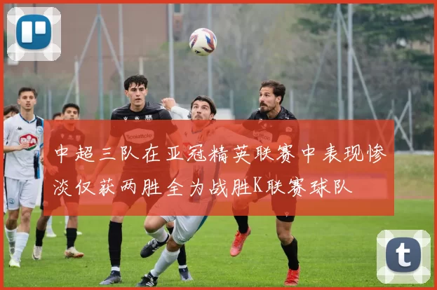 中超三队在亚冠精英联赛中表现惨淡仅获两胜全为战胜K联赛球队